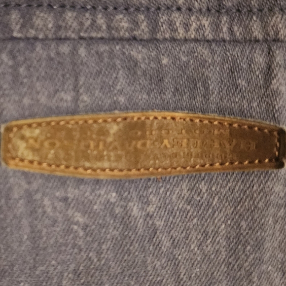 Harley-Davidson denim shorts sleeve press stud top - Picture 6 of 7